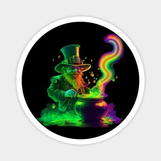Neon Leprechaun Rainbow Magnet